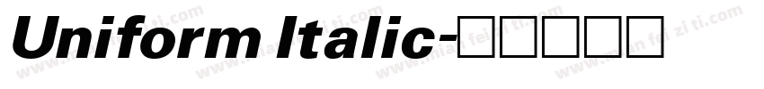 Uniform Italic字体转换